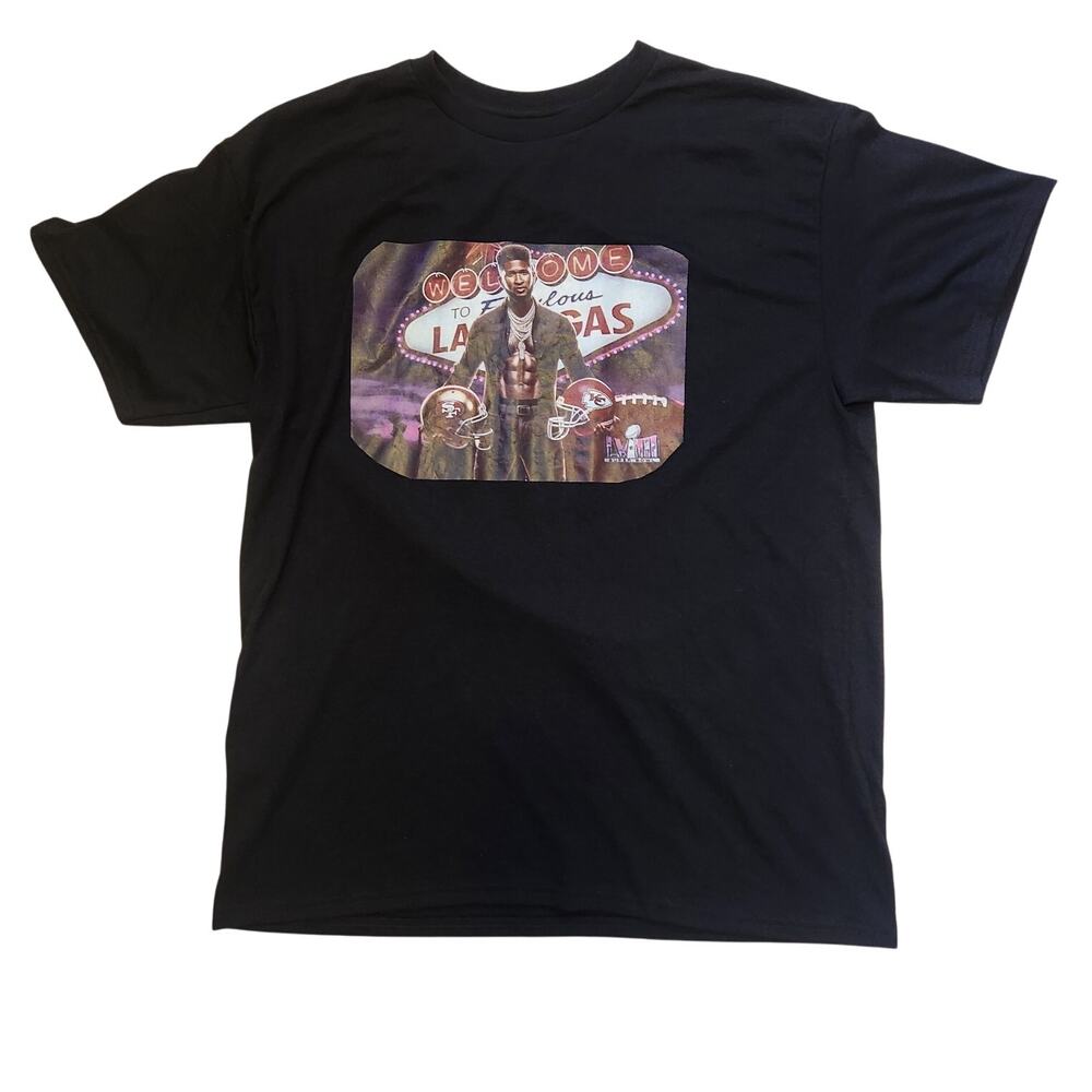 Super Bowl LVIII T-shirt featuring Usher Size Large
